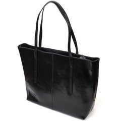 Функциональная сумка шоппер из натуральной кожи 22095 Vintage Черная