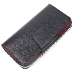 Надійний жіночий гаманець з натуральної шкіри KARYA 21151 Чорний