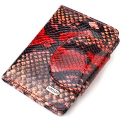 Невеликий жіночий гаманець з натуральної шкіри з тисненням під змію CANPELLINI 21667 Різнокольоровий