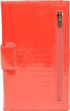 Багатофункціональний світло-червоний жіночий гаманець з натуральної шкіри De Loris 10142, Червоний