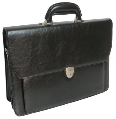 Мужской деловой портфель из эко кожи 4U CAVALDI черный B027C2