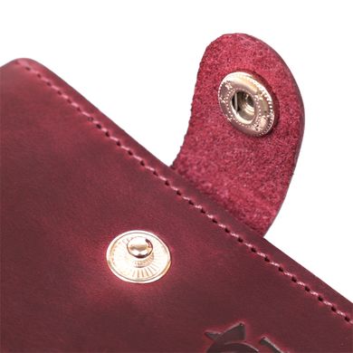 Женское винтажное портмоне Shvigel 16457 Бордовый