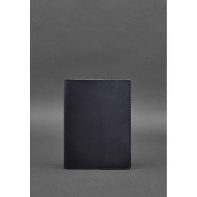Натуральная кожаная обложка для блокнота 6.0 (софт-бук) синяя Blanknote BN-SB-6-navy-blue