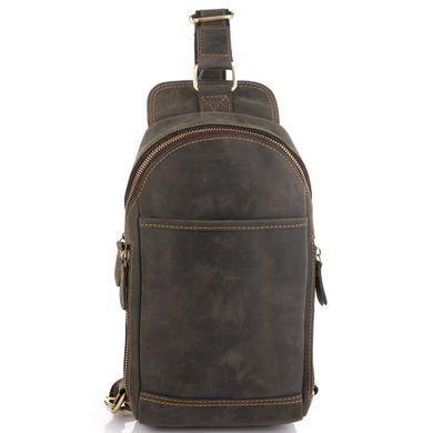Сумка-слинг в винтажном стиле коричневая Tiding Bag t2104 Коричневый