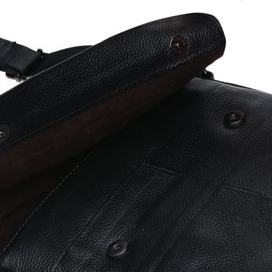 Чоловіча шкіряна сумка на плече Borsa Leather K18168-black