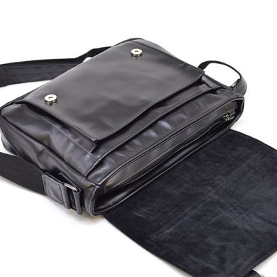 Чоловіча шкіряна сумка через плече з ручкою TARWA GA-6045-3md Чорний