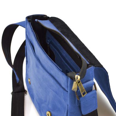 Мужская кожаная сумка через плечо RU-0002-3md TARWA ультрамарин Голубой