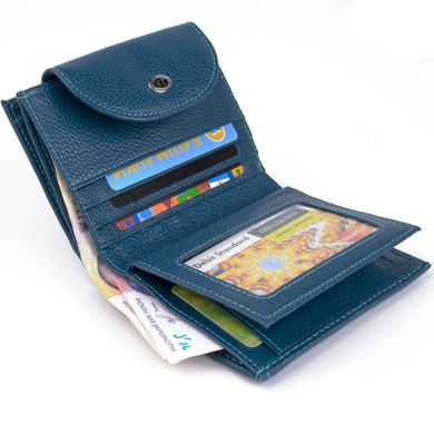 Жіноче портмоне з монетницьою на блискавки ST Leather 18927 Синій