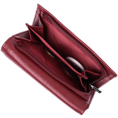 Шкіряний жіночий гаманець у три додавання ST Leather 22489 Бордовий
