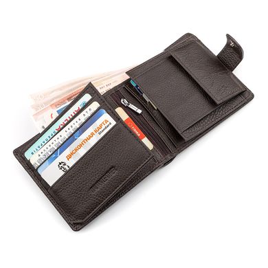 Чоловічий гаманець ST Leather 18347 (ST153) функціональний Коричневий
