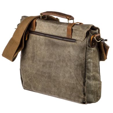 Ретро портфель комбинированный Vintage 20117 Светло-серый