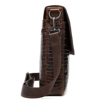 Сумка з тисненням під шкіру крокодила Vintage 20039 Коричнева