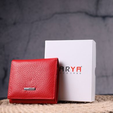 Женский небольшой кошелек с монетницей из натуральной кожи KARYA 21380 Красный