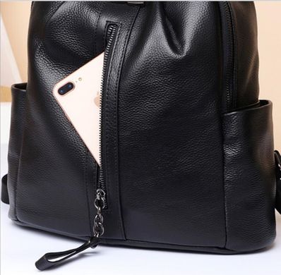 Городской женский рюкзак из натуральной кожи Olivia Leather F-NWBP27-86630A Черный