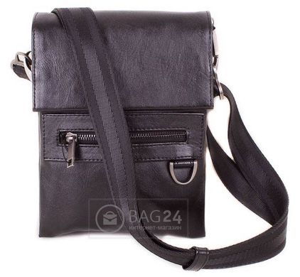 Прочная мужская сумка из высококачественного кожзама MIS MISS34126, Черный