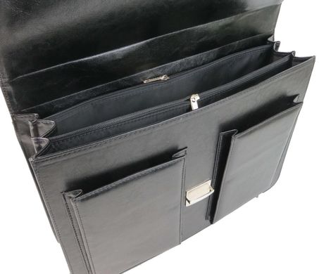 Мужской деловой портфель из эко кожи Exclusive 722900 черный