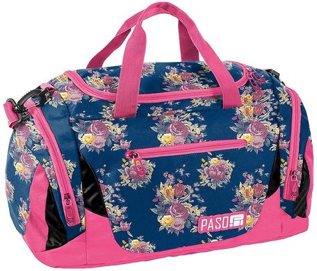 Жіноча спортивна сумка з квітами Paso 27L, 18-019UX
