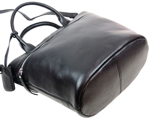 Жіноча шкіряна сумка на двох ручках Giorgio Ferretti чорна