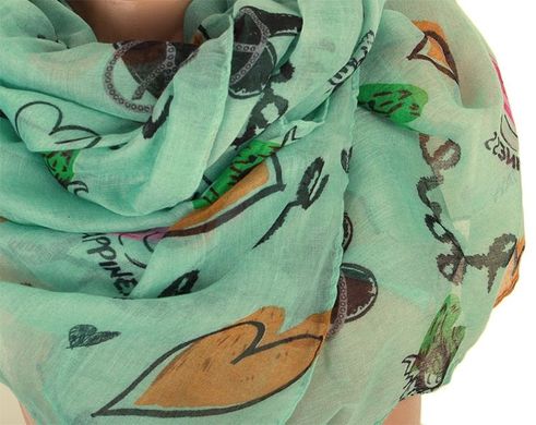 Зелений бавовняний шарф для жінок ETERNO ES0206-11-green, Зелений