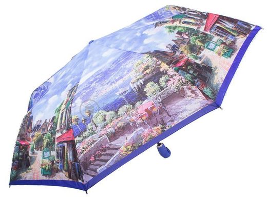 Жіноча парасолька з красивим малюнком, автомат ZEST Z23945-27, Синій