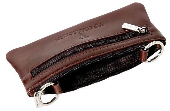 Чехол для ключей кожаный Vip Collection 124-D Коричневый 124.А.DIXY