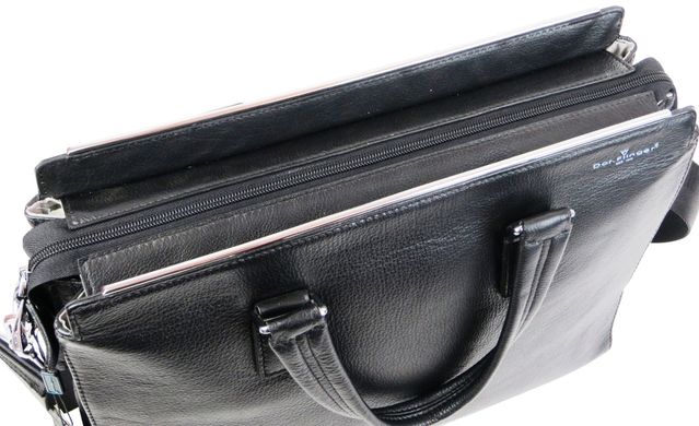 Мужская кожаная сумка, портфель Dor. Flinger черная