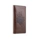 Ергономічний дизайнерський шкіряний гаманець на 14 карт оливкового кольору з авторським художнім тисненням "Mehendi Classic"