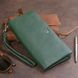 Гаманець-клатч зі шкіри з кишенею для мобільного ST Leather 19308 Зелений