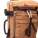 Современный рюкзак-трансформер в стиле милитари из плотного текстиля Vintage 22160 Коричневый