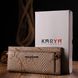 Стильный женский горизонтальный кошелек из натуральной фактурной кожи KARYA 21101 Бежевый