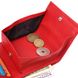 Невеликий жіночий гаманець з монетницею з натуральної шкіри KARYA 21380 Червоний