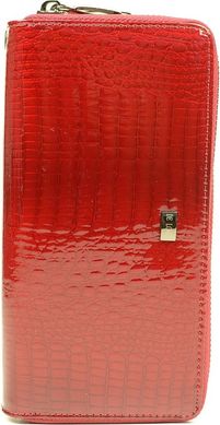 Популярний місткий жіночий гаманець з натуральної шкіри De Loris 10143, Червоний