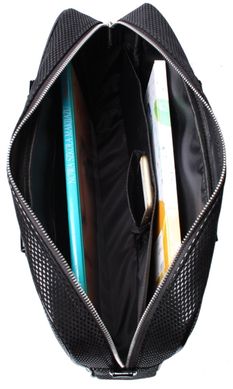 Женская деловая сумка-портфель из эко кожи Jurom Zoe Bags черная