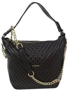 Женская кожаная сумка с ремешком цепочкой Giorgio Ferretti коричневая
