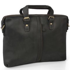 Стильная сумка для ноутбука Tiding Bag D4-004A из натуральной лошадиной кожи черного цвета Черный