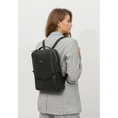 Натуральний шкіряний міський рюкзак на блискавці  Cooper чорний флотар Blanknote BN-BAG-19-onyx