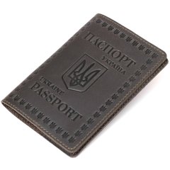 Кожаная обложка для паспорта европейского качества Shvigel 16132 Серый