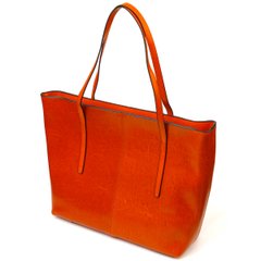 Стильная сумка шоппер из натуральной кожи 22096 Vintage Рыжая
