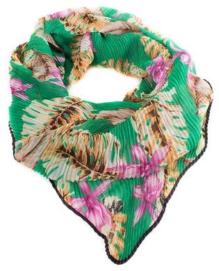 Зелений крепдешиновий шарф ETERNO ES0107-5-7, Зелений