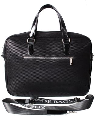 Жіноча ділова сумка-портфель із еко шкіри Jurom Zoe Bags чорна