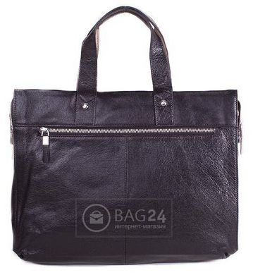 Вместительная мужская сумка-портфель из натуральной кожи ETERNO E1191-4, Черный