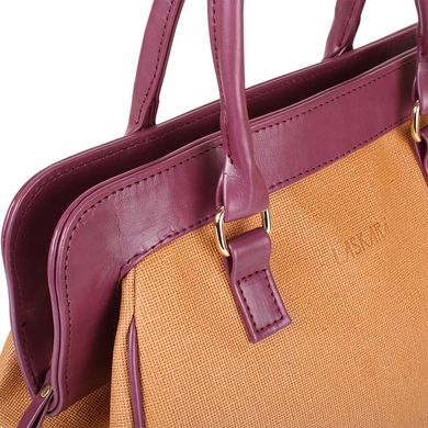 Женская сумка из качественного кожезаменителя LASKARA (ЛАСКАРА) LK-10246-straw-cognac Коричневый