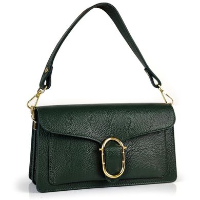 Женская зеленая кожаная сумка через плечо Grays F-FL-BB-6183GR Зеленый