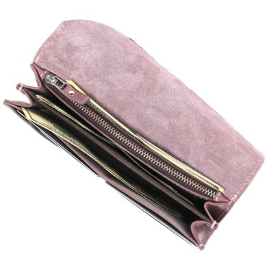 Чудовий шкіряний жіночий гаманець Grande Pelle 11577 Рожевий