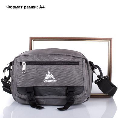 Мужская спортивная сумка ONEPOLAR (ВАНПОЛАР) W5078-grey Серый