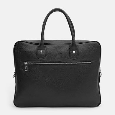 Мужская деловая кожаная сумка через плечо Borsa Leather K117611bl-black из Тайваня