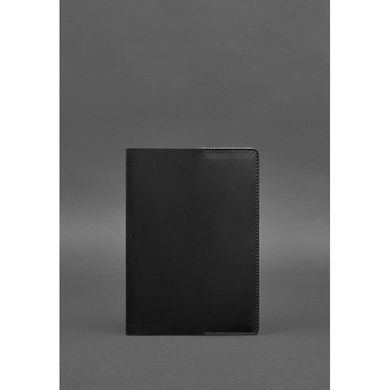 Натуральная кожаная обложка для блокнота 6.0 (софт-бук) черная Crazy Horse Blanknote BN-SB-6-g-kr