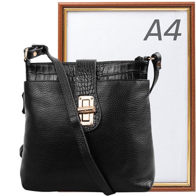 Женская кожаная сумка DESISAN (ДЕСИСАН) SHI-1444-011 Черный