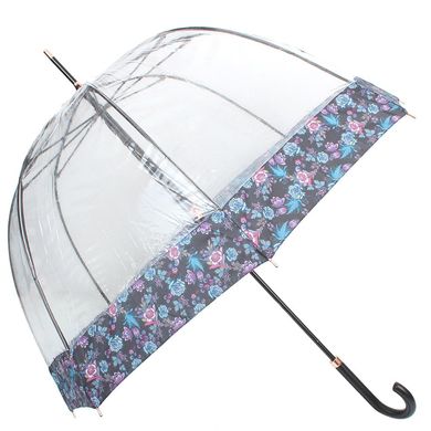 Зонт-трость женский механический FULTON (ФУЛТОН) FULL866-luminous-floral Прозрачный