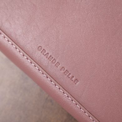 Превосходный кожаный женский кошелек Grande Pelle 11577 Розовый